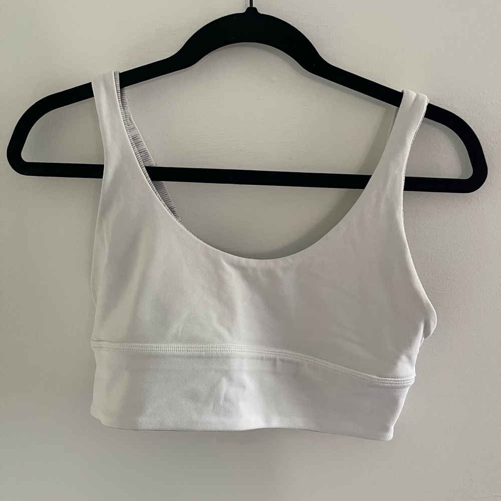 Reversible white/grey lululemon align A/B cup sports bra
